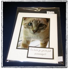 Father's Day "Purrrfect Dad" Cat Card - Snuffles